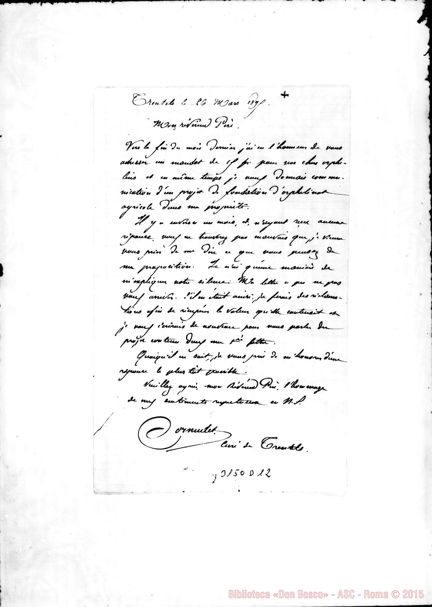 Fotogramma D 12 — Cornudet, curé - Révérend Pére. Trentels, 26-03-1895