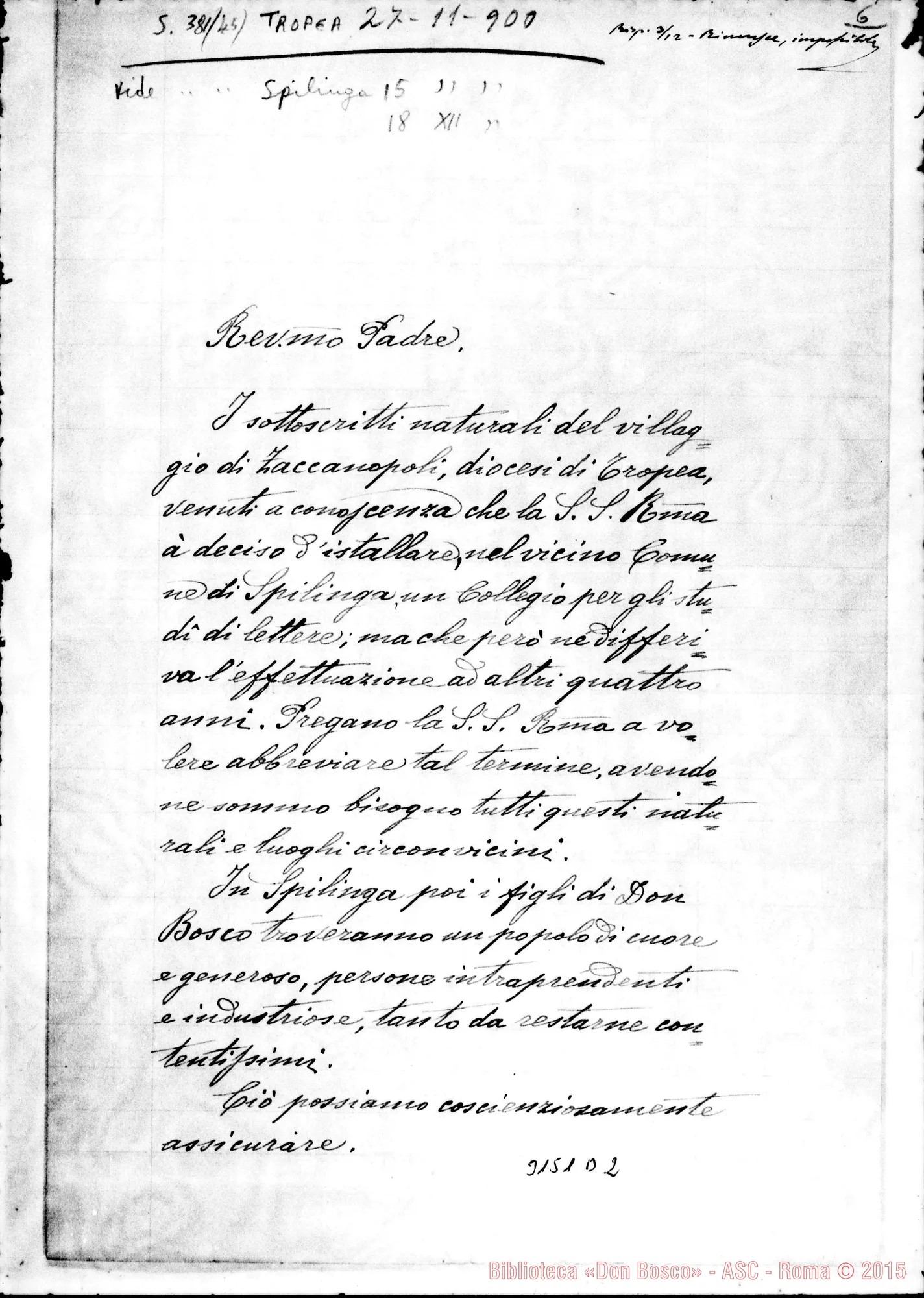 Fotogramma D 2 — Commissione - D. Rua. Zaccanopoli, 27-11-1900