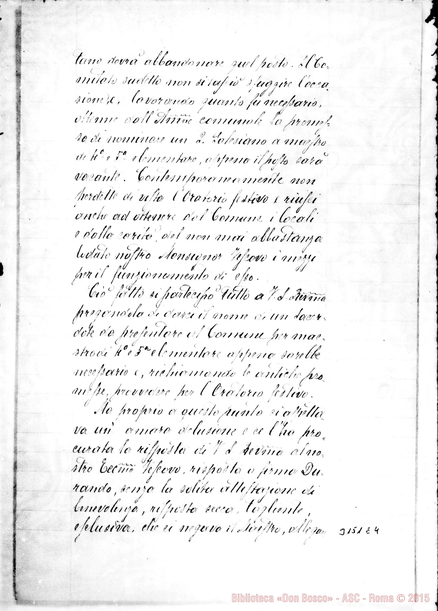 Fotogramma E 4 — Comitato di Tropea - Rettor Maggiore: memoriale