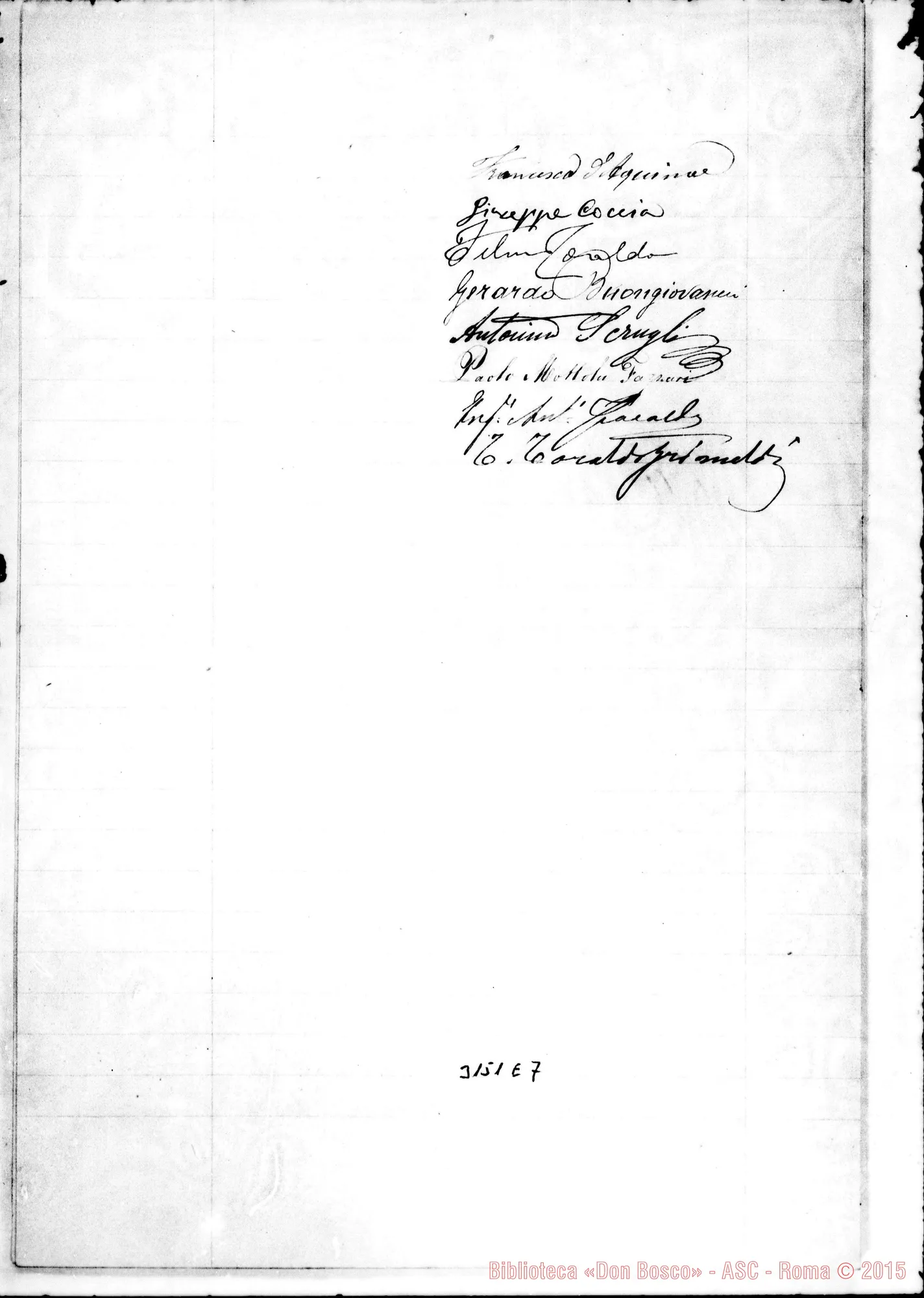 Fotogramma E 7 — Comitato di Tropea - Rettor Maggiore: memoriale