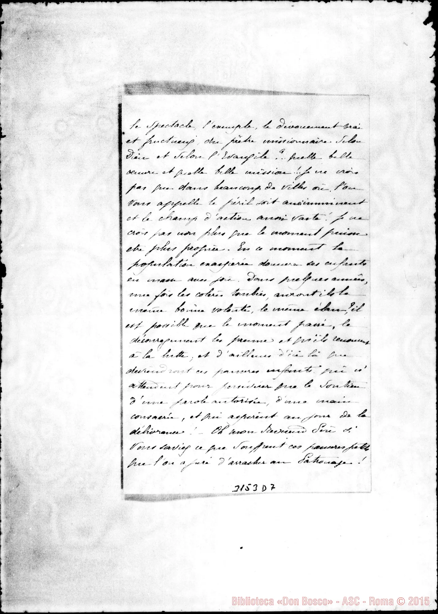 Fotogramma D 7 — Comtesse de Villeneuve - Révérend Père. Valensole, 25-12-1897