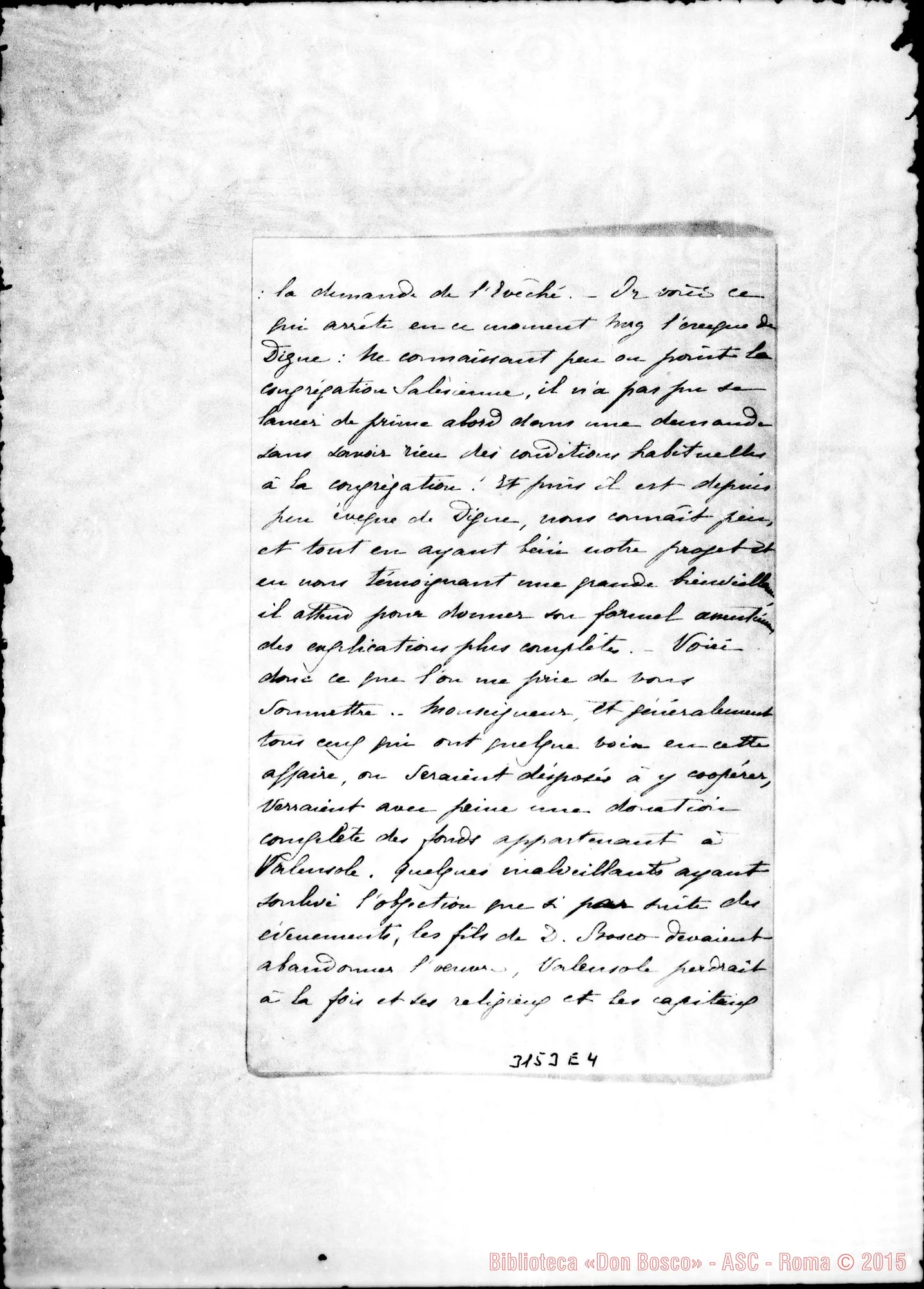 Fotogramma E 4 — Comtesse de Villeneuve - Révérend Père. Valensole, 3-01-1898