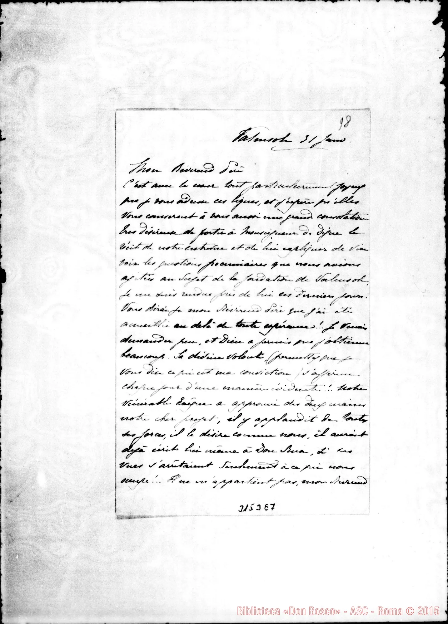 Fotogramma E 7 — Comtesse de Villeneuve - Révérend Père. Valensole, 31-01-1898