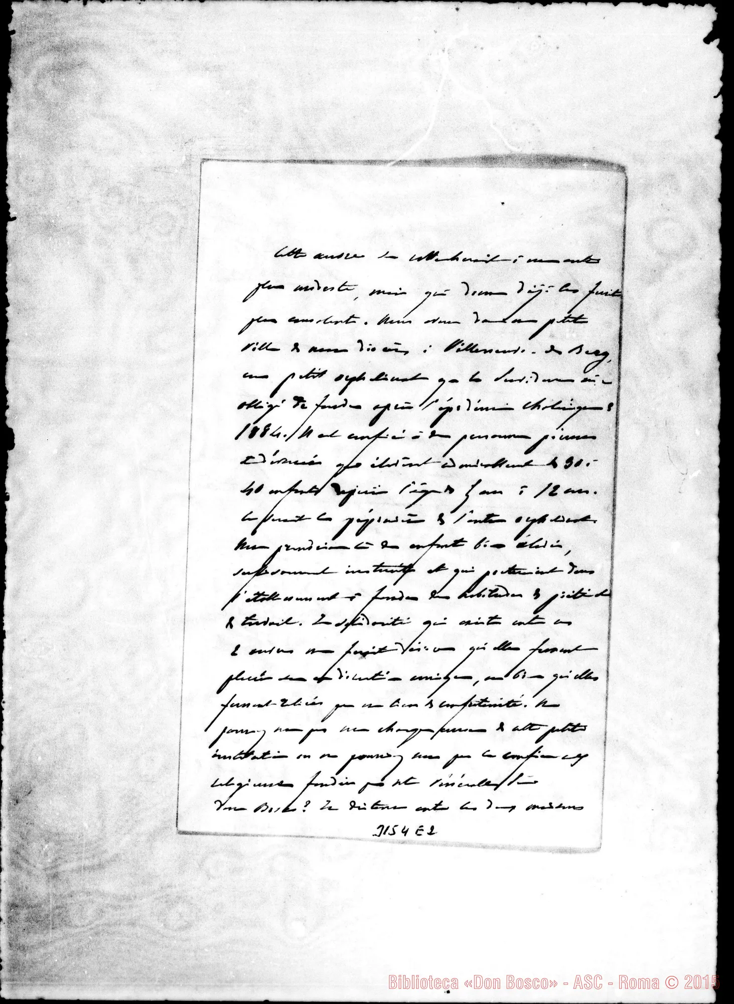 Fotogramma E 2 — Vallon: Gius. Michele Federico Bonnet, vesc. di Viviers - Rev.do. 1891. Autogr. Rua
