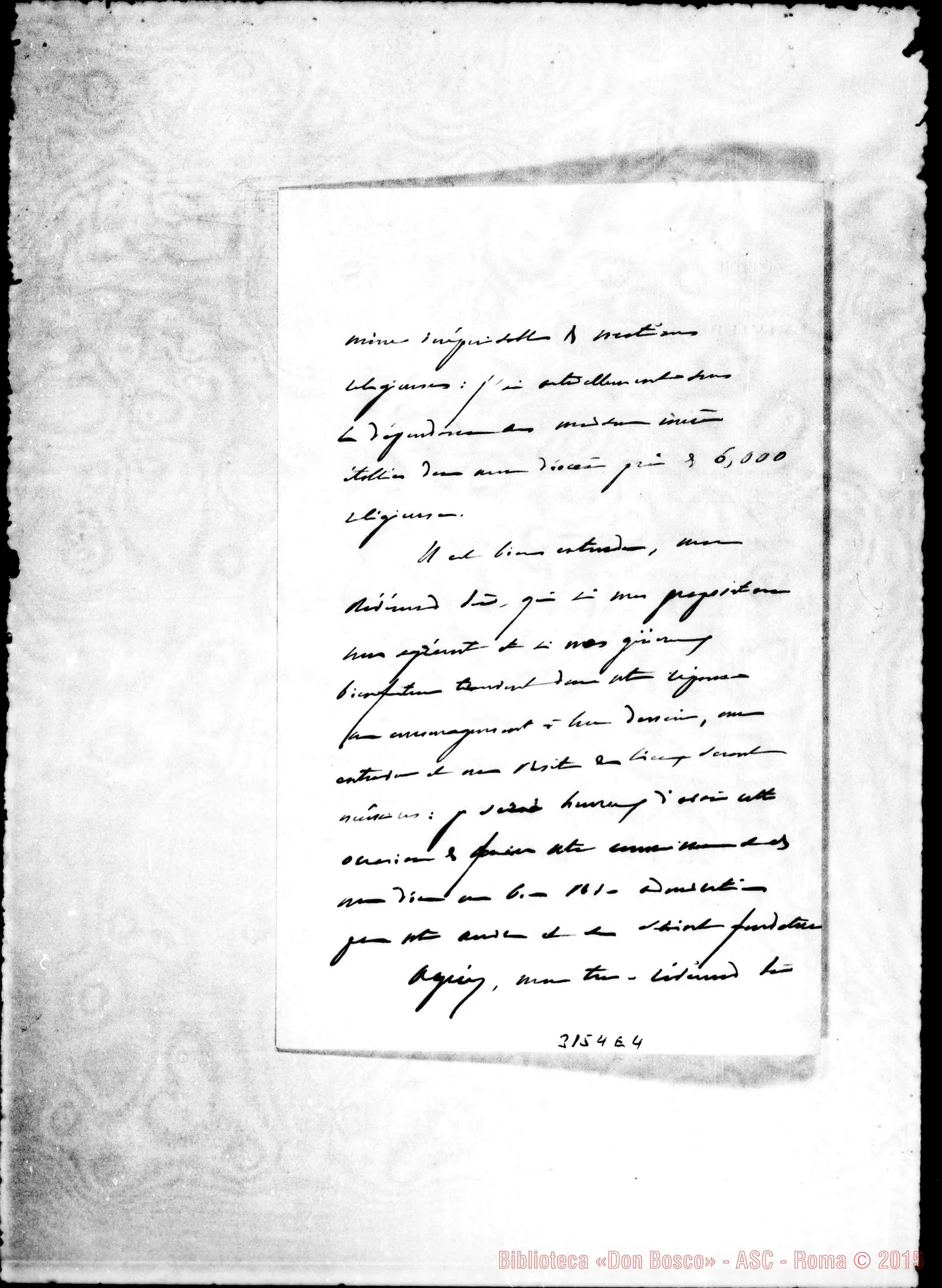 Fotogramma E 4 — Vallon: Gius. Michele Federico Bonnet, vesc. di Viviers - Rev.do. 1891. Autogr. Rua