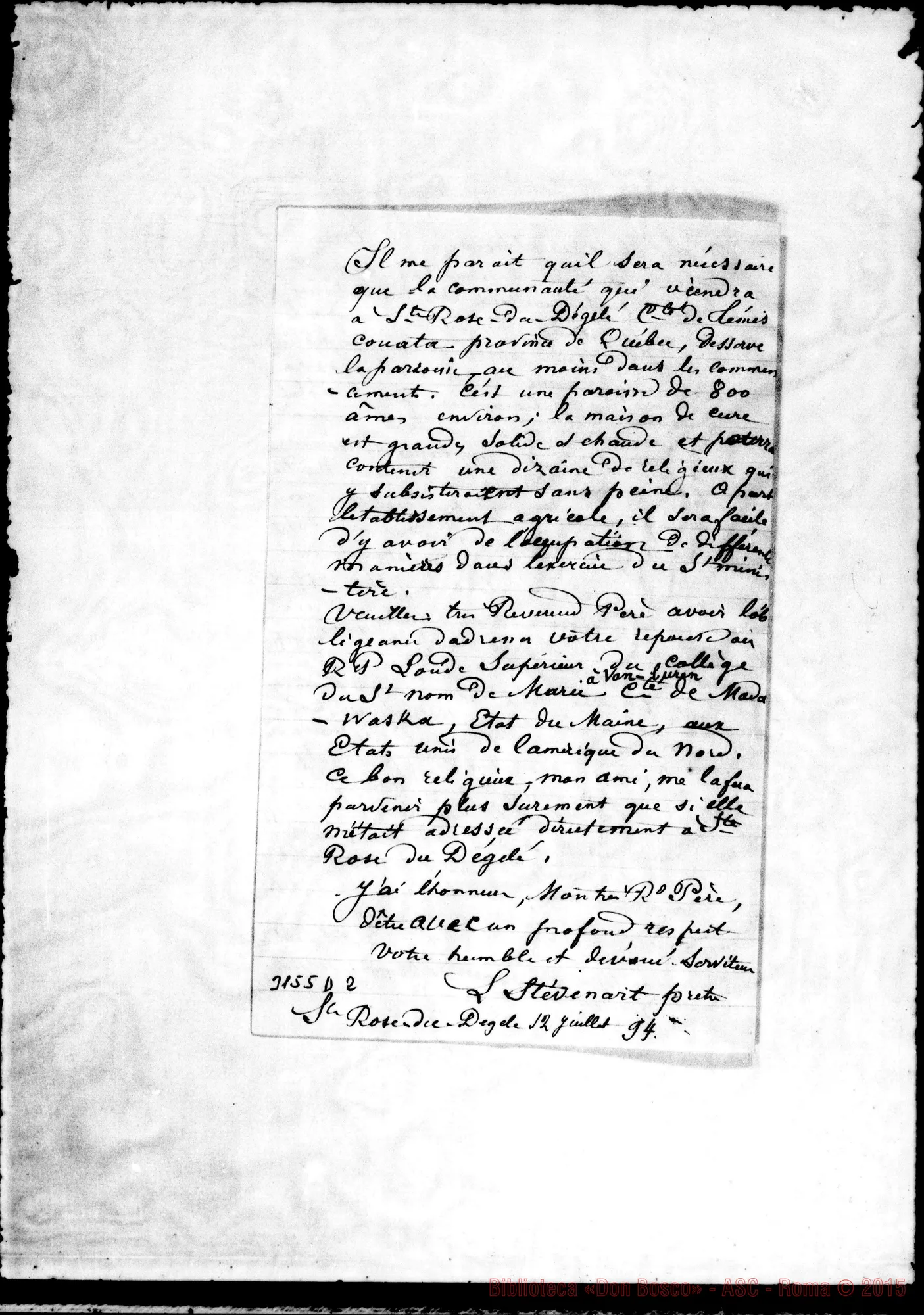 Fotogramma D 2 — Van Buren: L. Stévenard, sac. - D. Rua. Van Buren, 12-07-1894