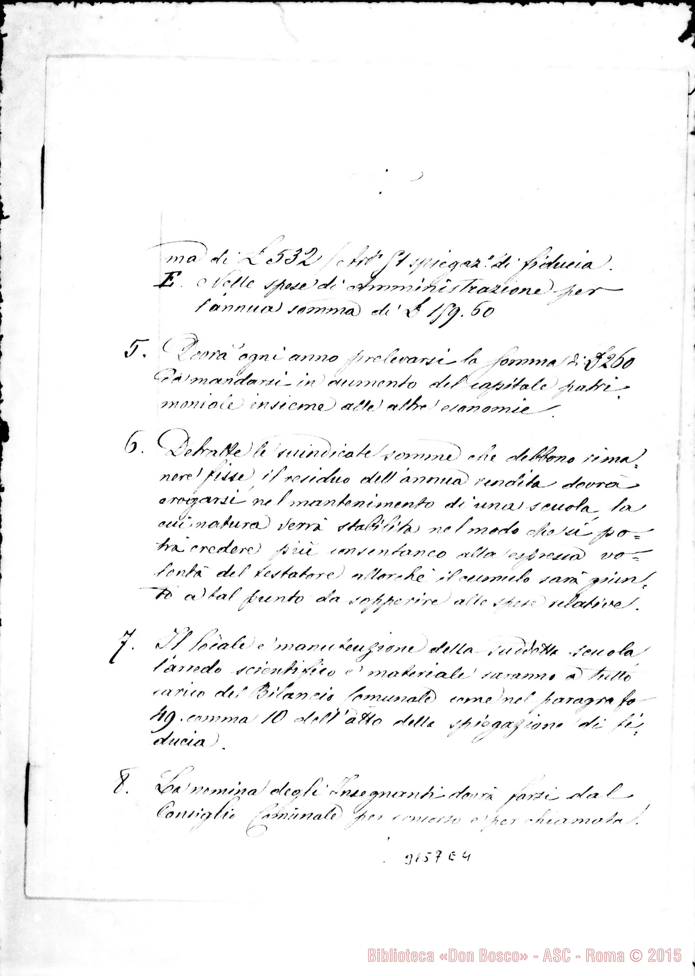 Fotogramma E 4 — Sindaco Giuccioli: Schema di Statuto Organico