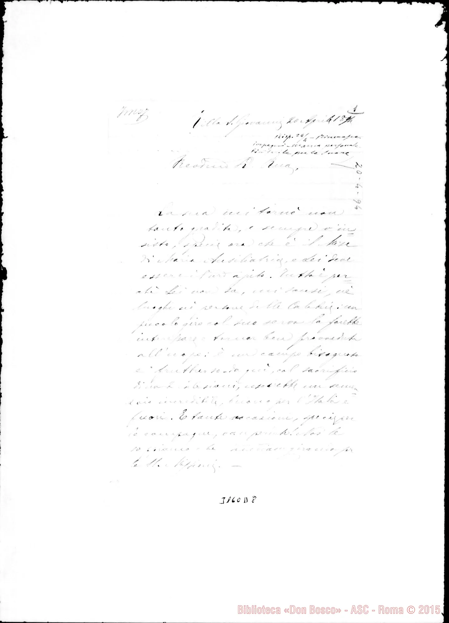 Fotogramma D 8 — Villa S. Giovanni: Sac. Domenico Corigliano - D. Rua, il 20-04-1894