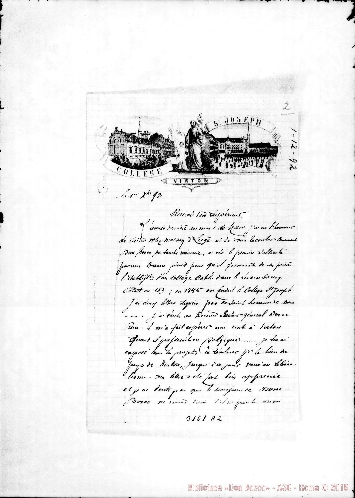 Fotogramma A 2 — Virton: L’Abbé Crousse - Révérend Pére. Virton, 1-12-1892