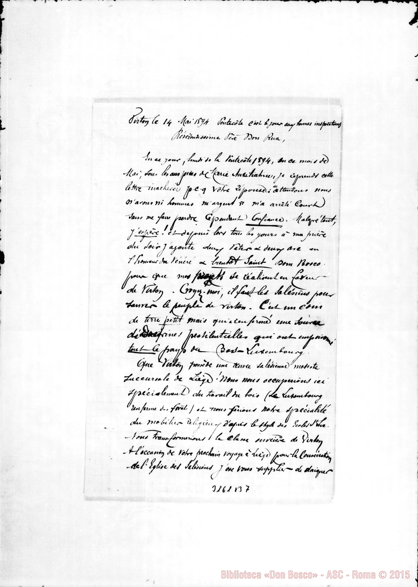Fotogramma B 7 — L’Abbé Emile Crousse - Révérend Père, il 10-02-1893
