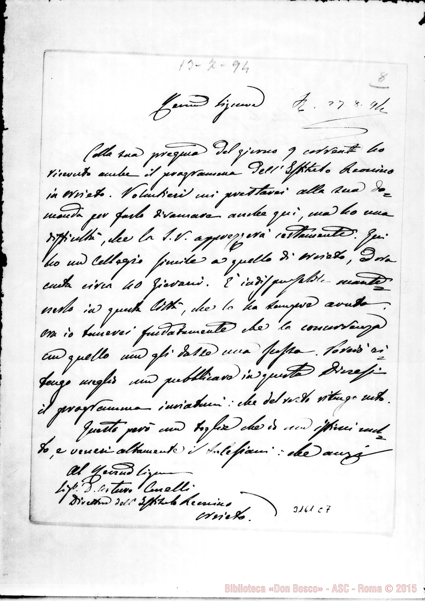 Fotogramma C 7 — Eugenio Clari, vesc. di Viterbo - D. Conelli. Viterbo, 13-07-1894