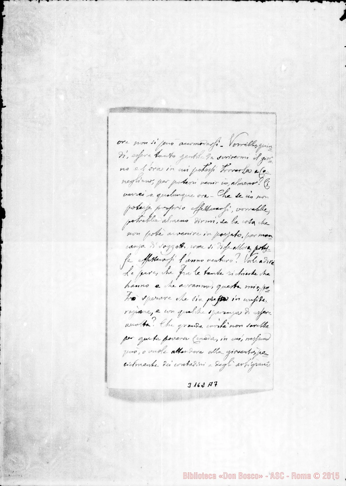 Fotogramma A 7 — Andrea da Carpenè, can. - Rev.mo Signore. Vittorio V., 26-11-1897