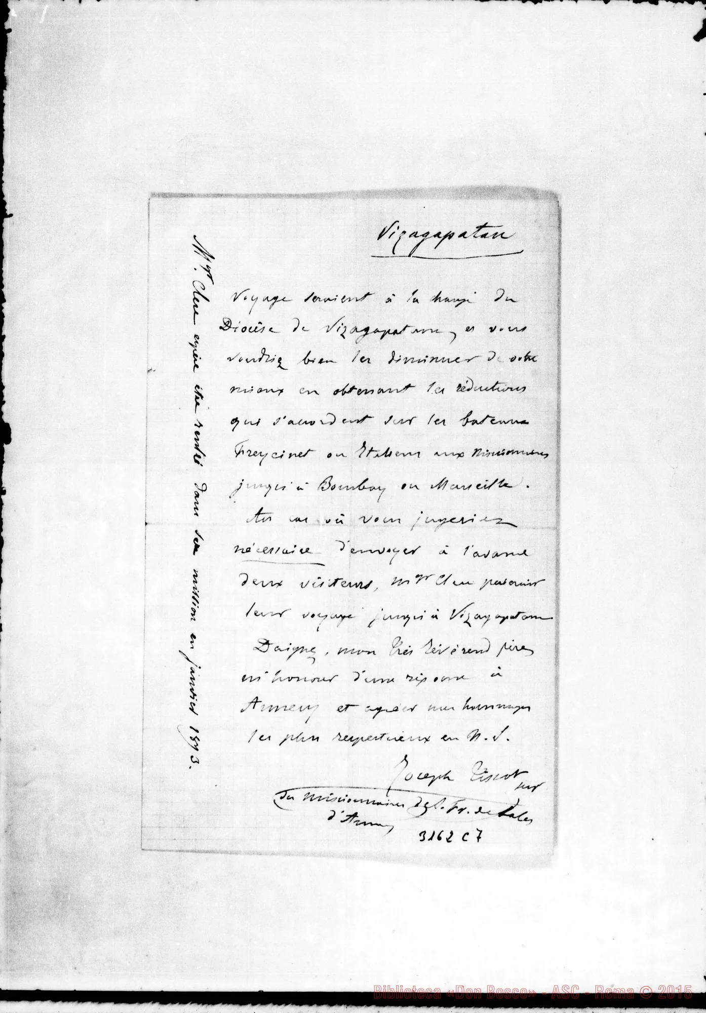 Fotogramma C 7 — Joseph Tissot, missionario apost. - Révérend Père. Lyon, 17-10-1892