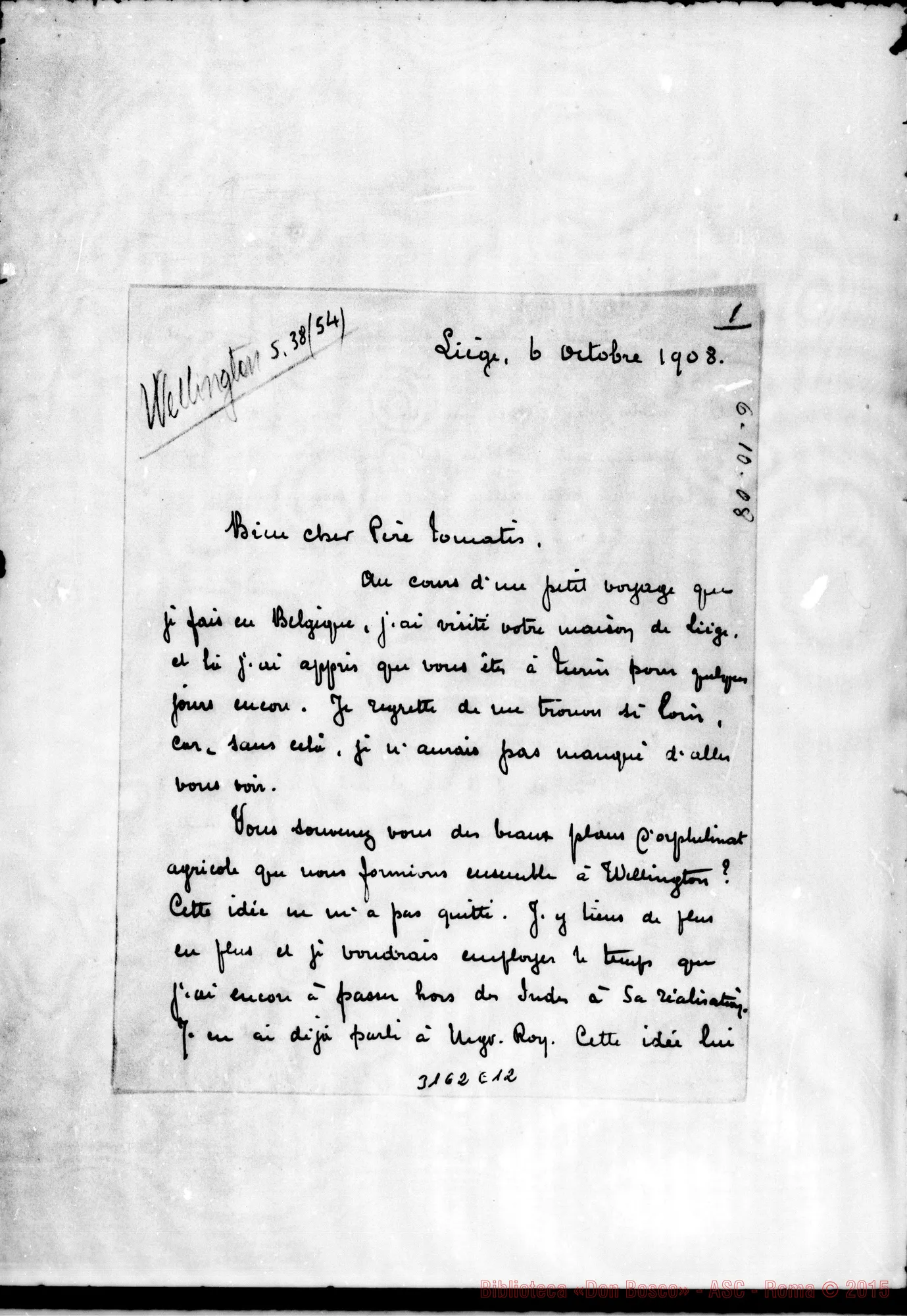 Fotogramma E 12 — Wellington: H. Tignous - D. Tomatis. Liège, 6-10-1908