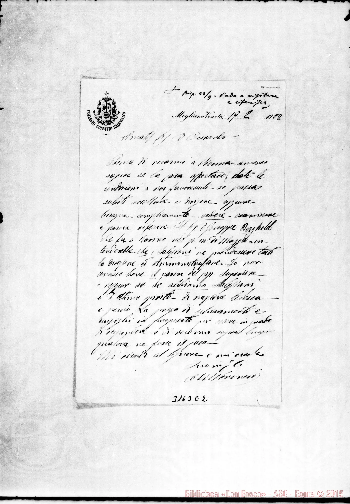Fotogramma E 2 — D. Veronesi - D. Durando. Mogliano Ven., 19-02-1902