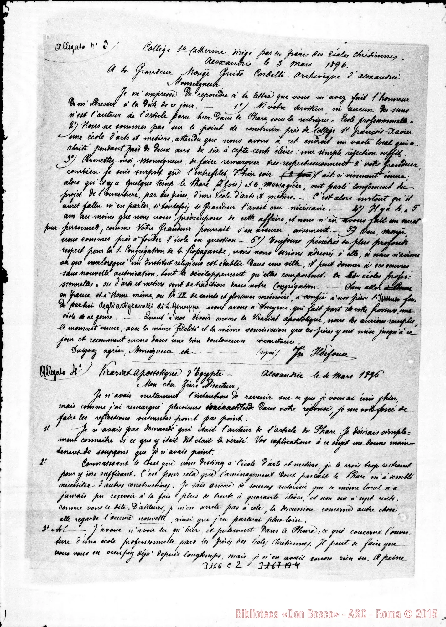 Fotogramma C 2 — Copia di documenti. Alessandria d’Egitto, 4 E 5-03-1896