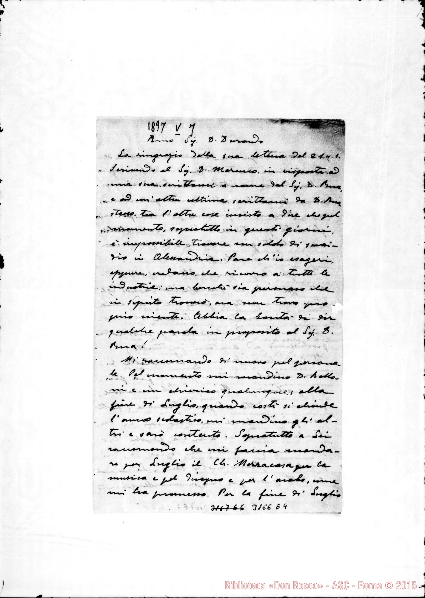 Fotogramma E 4 — D. Angelo Festa - D. Durando. Alessandria d’Egitto, 7-05-1897
