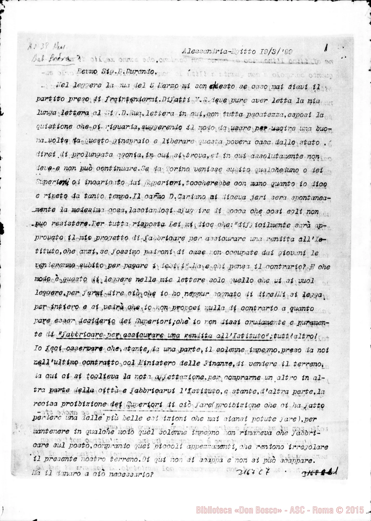 Fotogramma C 7 — D. Angelo Festa - D. Durando. Alessandria d’Egitto, 19-03-1899