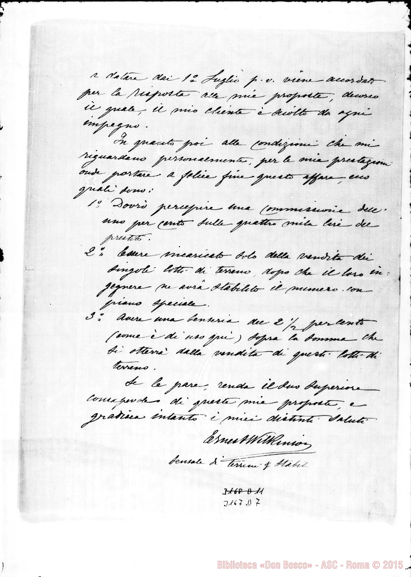Fotogramma D 7 — Erns W. - D. Festa. Alessandria d’Egitto, 30-06-1899. Autogr. Rua