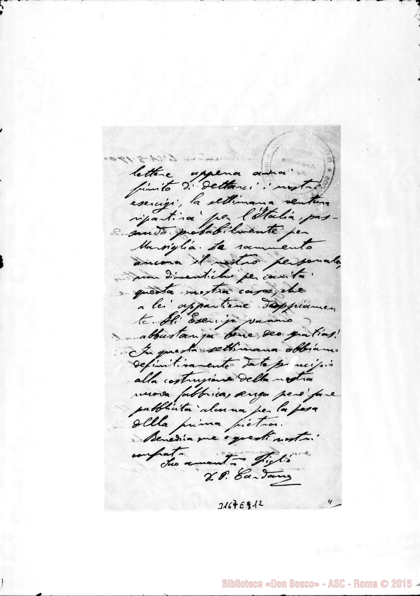 Fotogramma E 12 — D. Cardano P. - D. Durando. Alessandria d’Egitto, 24-08-1900