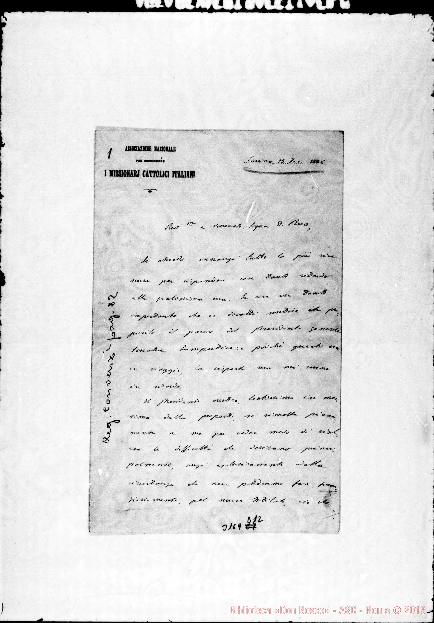 Fotogramma D 12 — Schiaparelli E. - D. Rua. Firenze, 13-12-1896