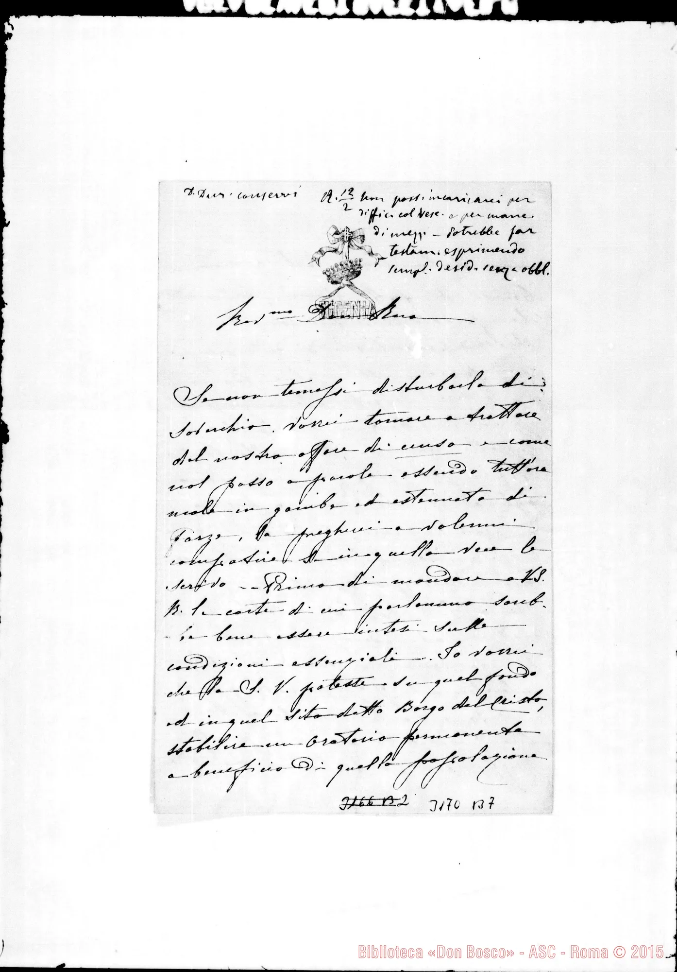 Fotogramma B 7 — Franzini Eugenio - D. Rua. s.d. Autogr. Rua