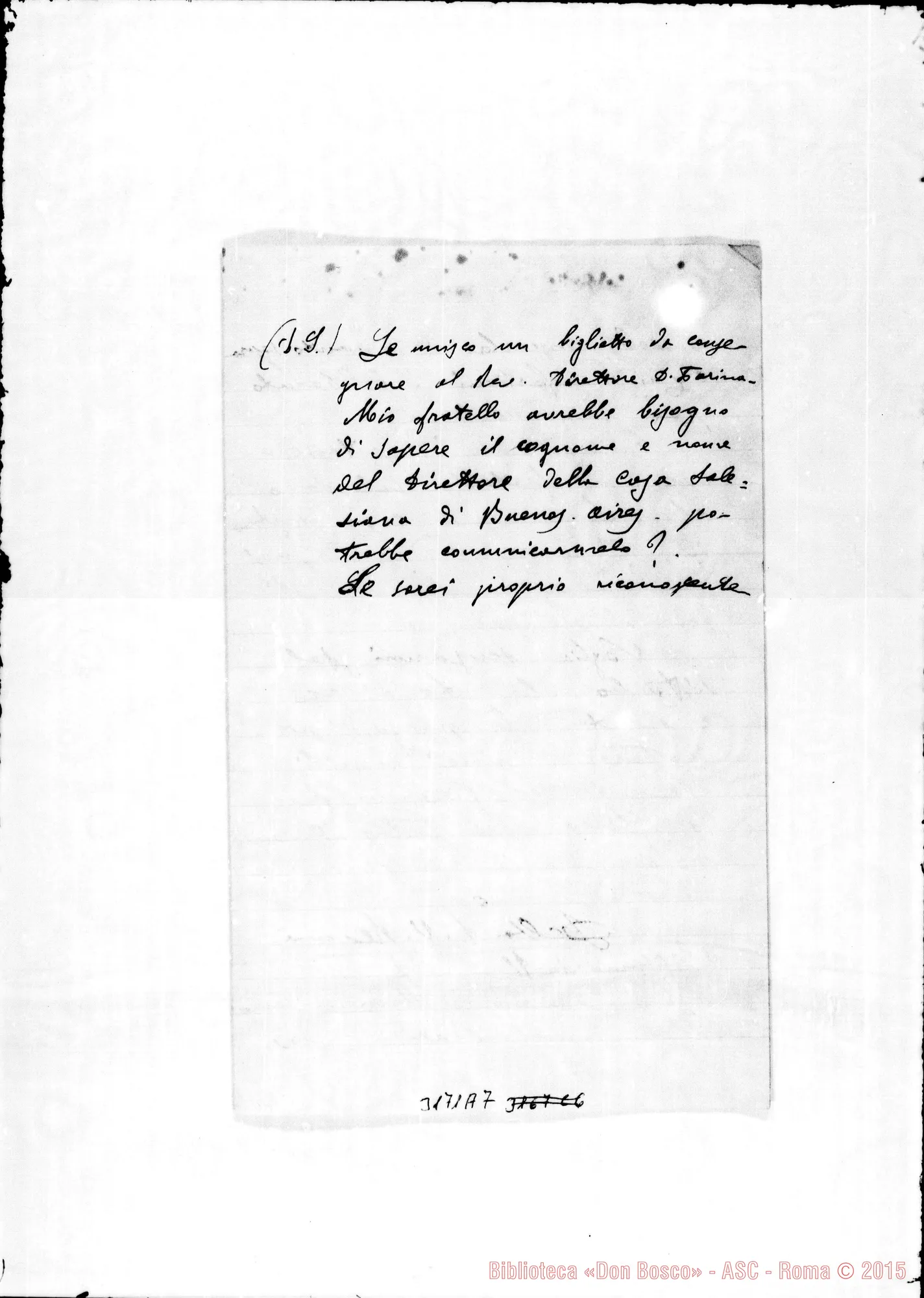 Fotogramma A 7 — D. Barisone Giov. - D. Lazzero. Alessandria, 11-02-1897