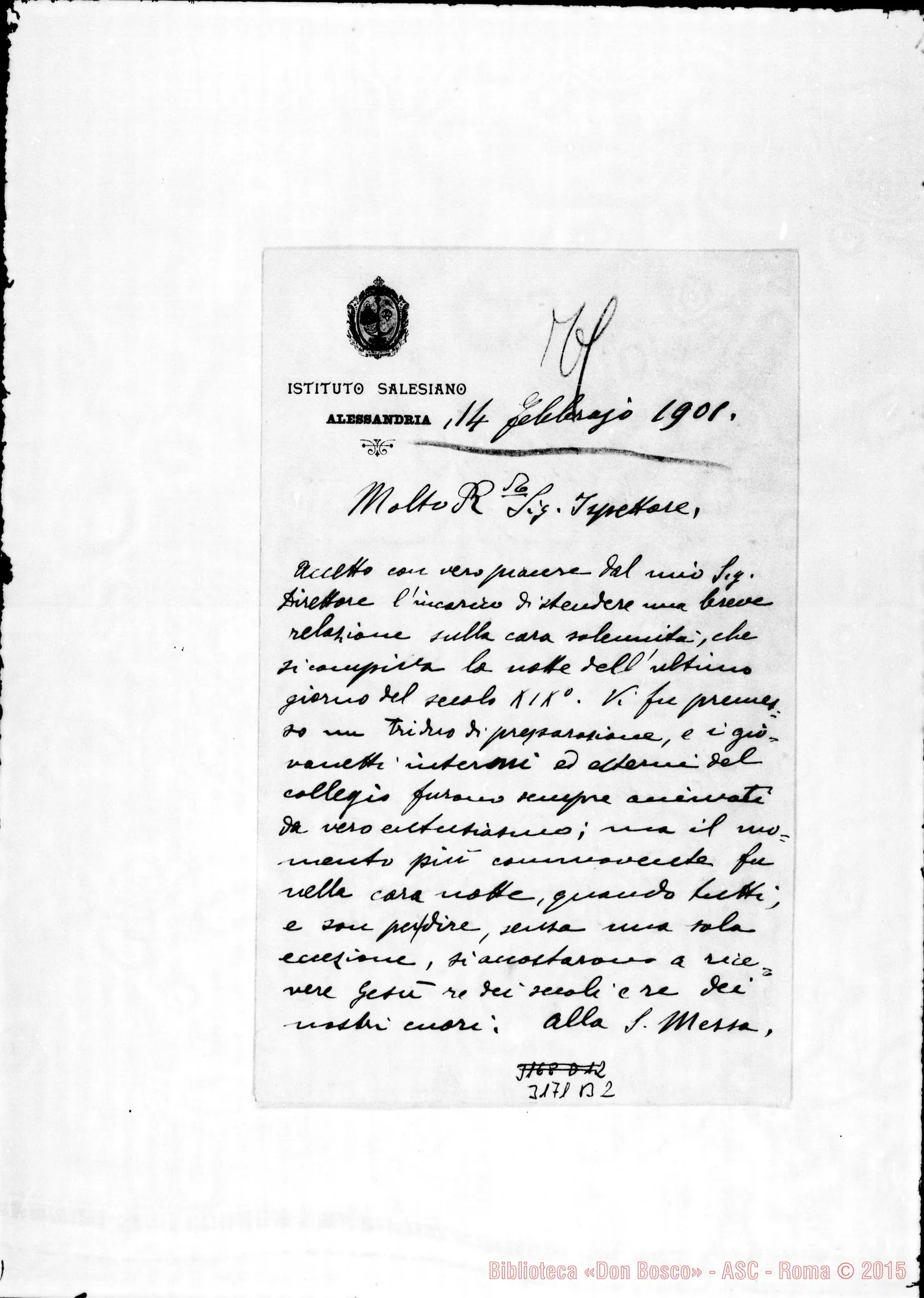 Fotogramma B 2 — Melchiorri, ch. - Ispettore. Alessandria, 14-02-1901