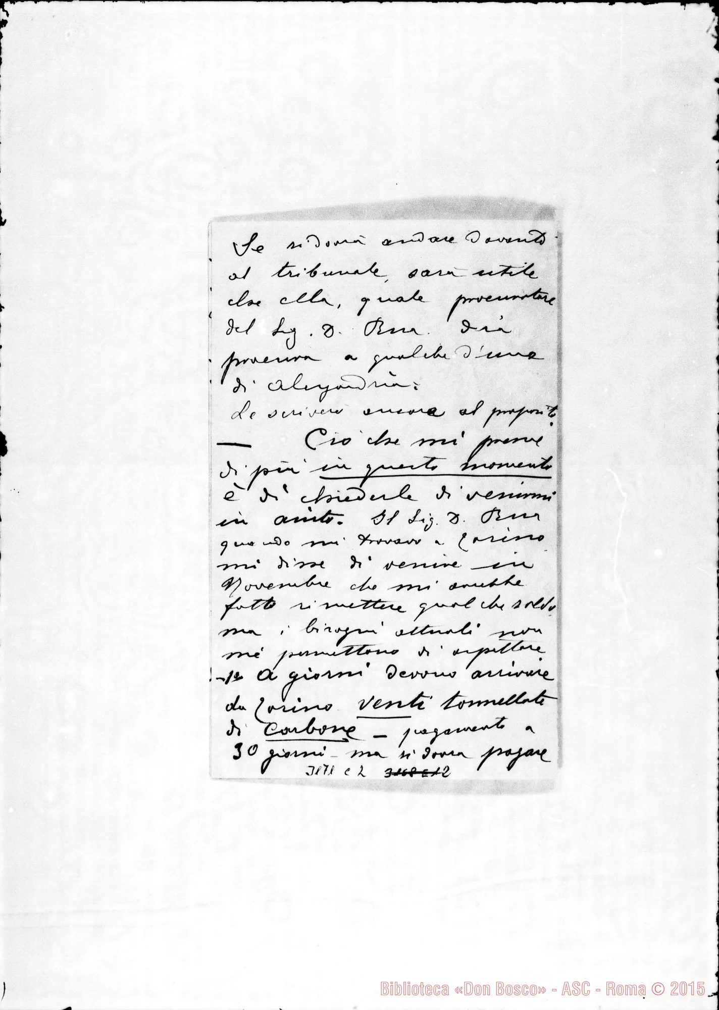 Fotogramma C 2 — D. Bologna - D. Rinaldi, il 23-09-1905. Autogr. Rinaldi