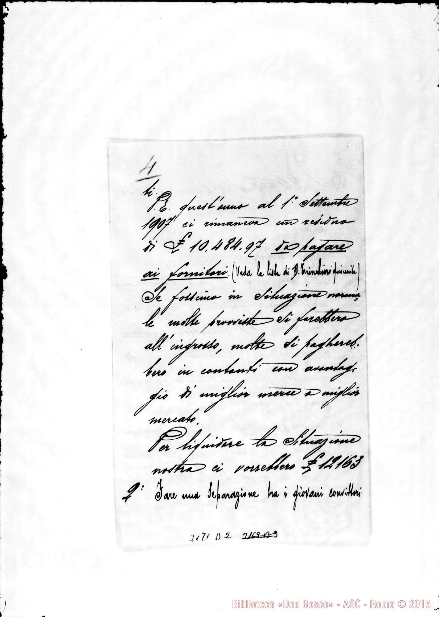 Fotogramma D 2 — D. Puddu Salvatore - D. Rinaldi, il 29-07-1908. Autogr. Rinaldi