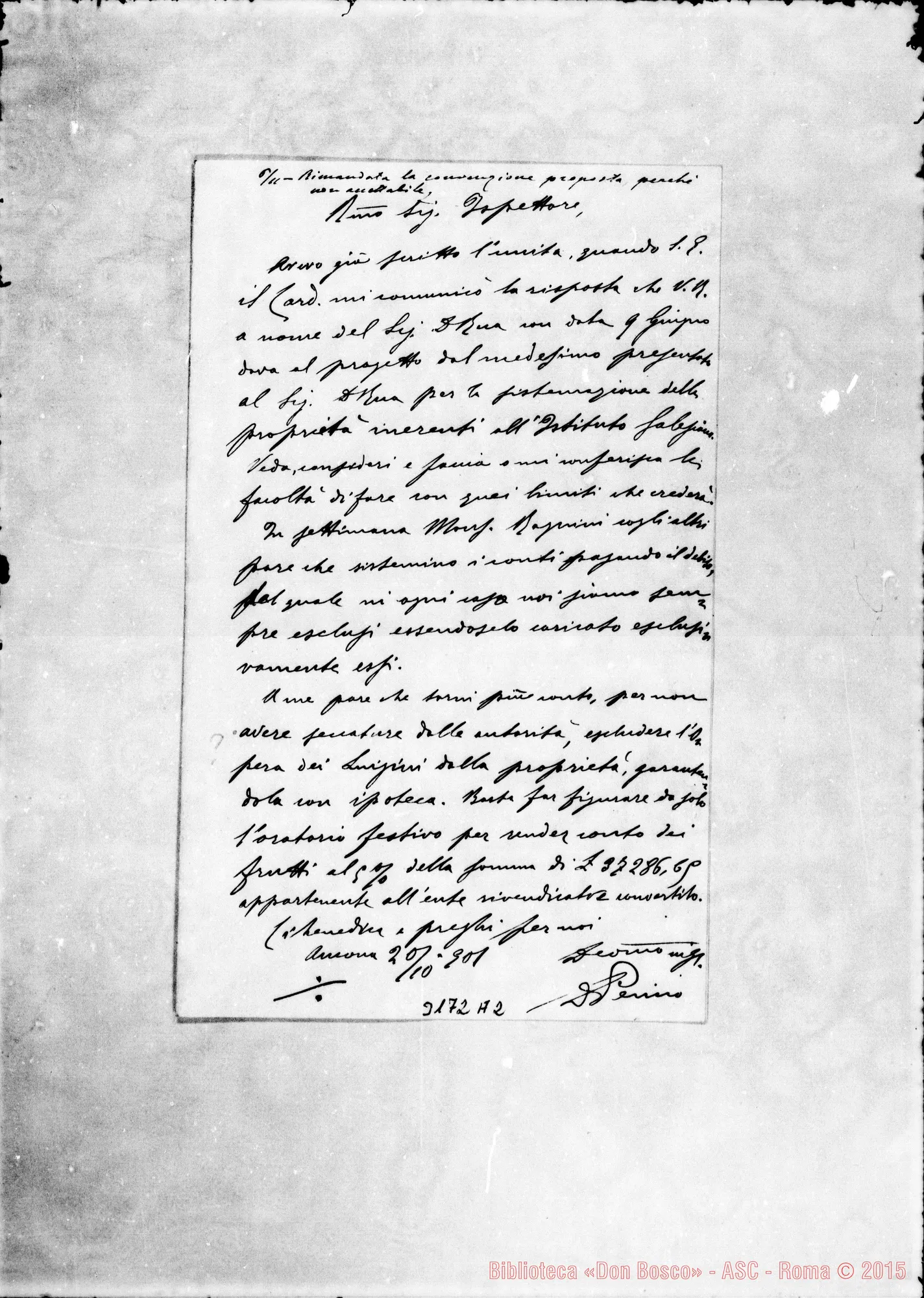 Fotogramma A 2 — D. Perino - Ispettore. Ancona, 20-10-1901