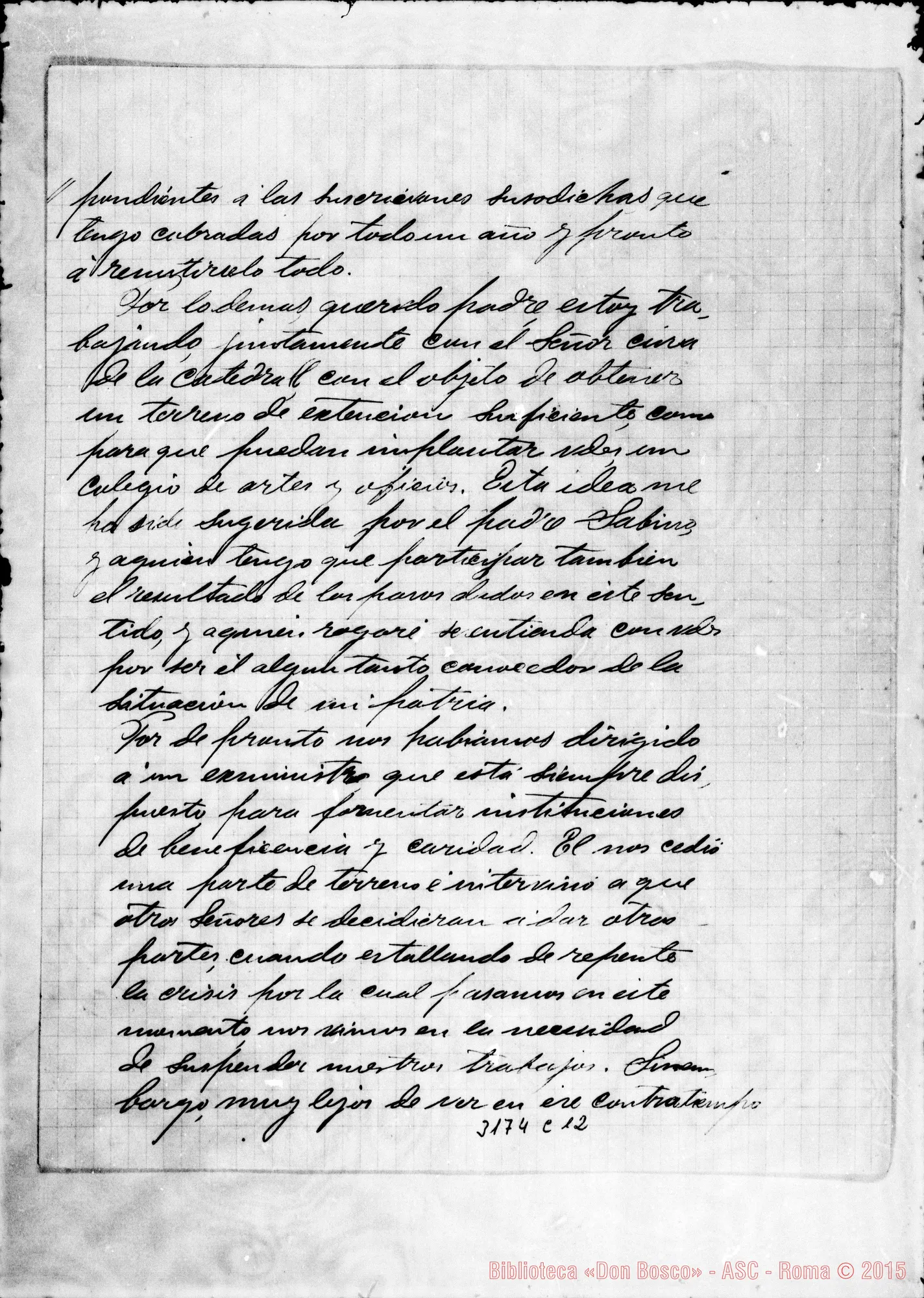 Fotogramma C 12 — Juan Rojas - Prefecto Colegio S. Carlos. Asunción, 23-02-1890