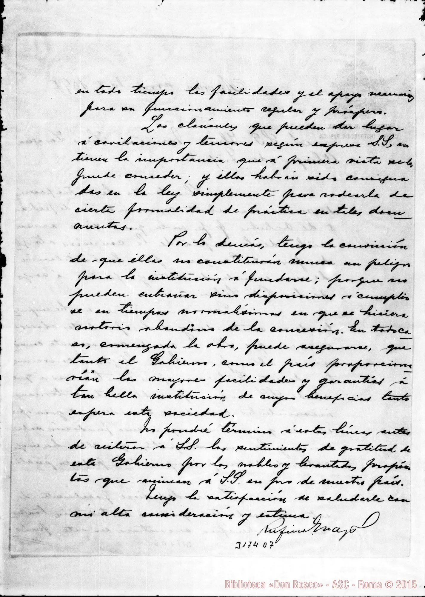 Fotogramma D 7 — Dal Ministero di Giustìzia - Mons. Lasagna. Asunción, 5-11-1895