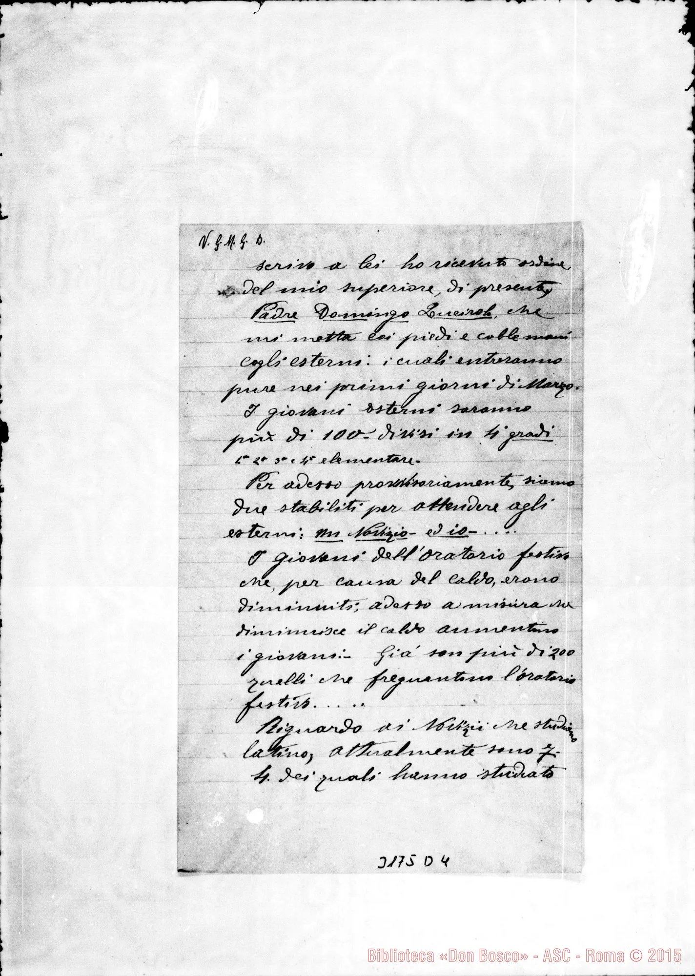 Fotogramma D 4 — Massimino Bonfanti, ch.-Don Barberis. Asunción, 10-02-1899