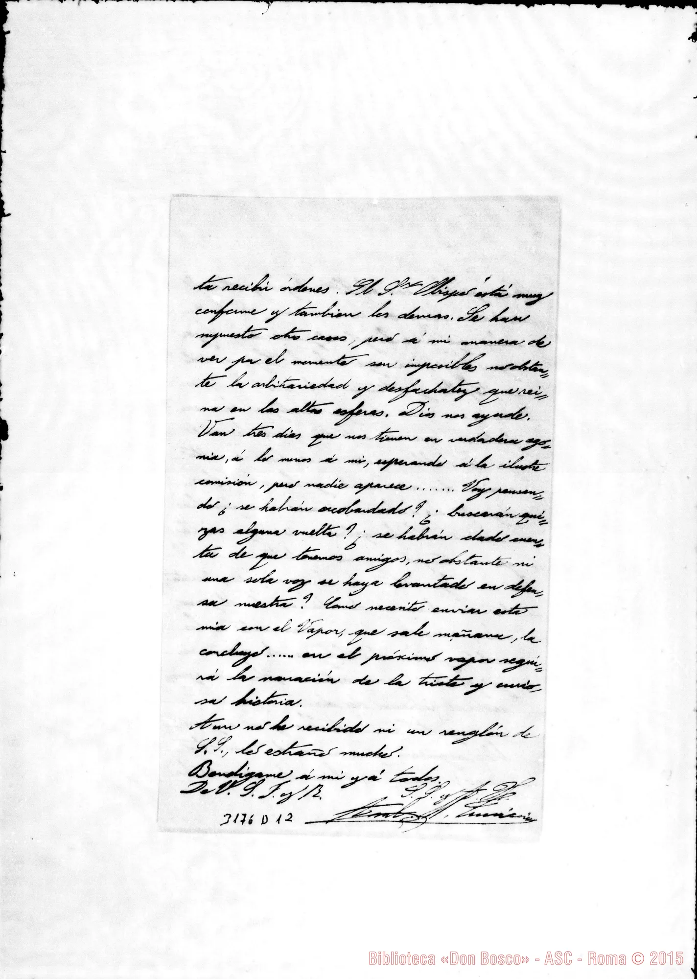 Fotogramma D 12 — Don Ambrogio Turriccia-Monsignor. Asunción, 29-08-1902