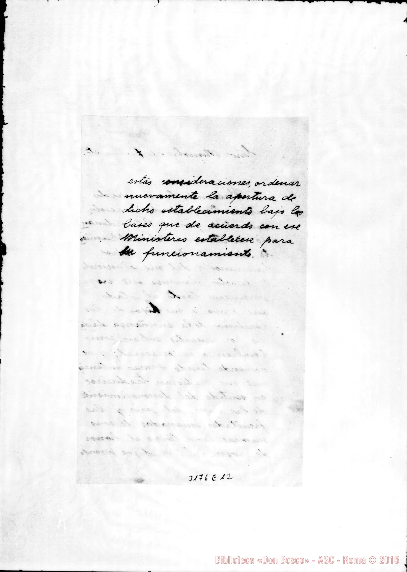 Fotogramma E 12 — Appunti con accluse minute di lettere