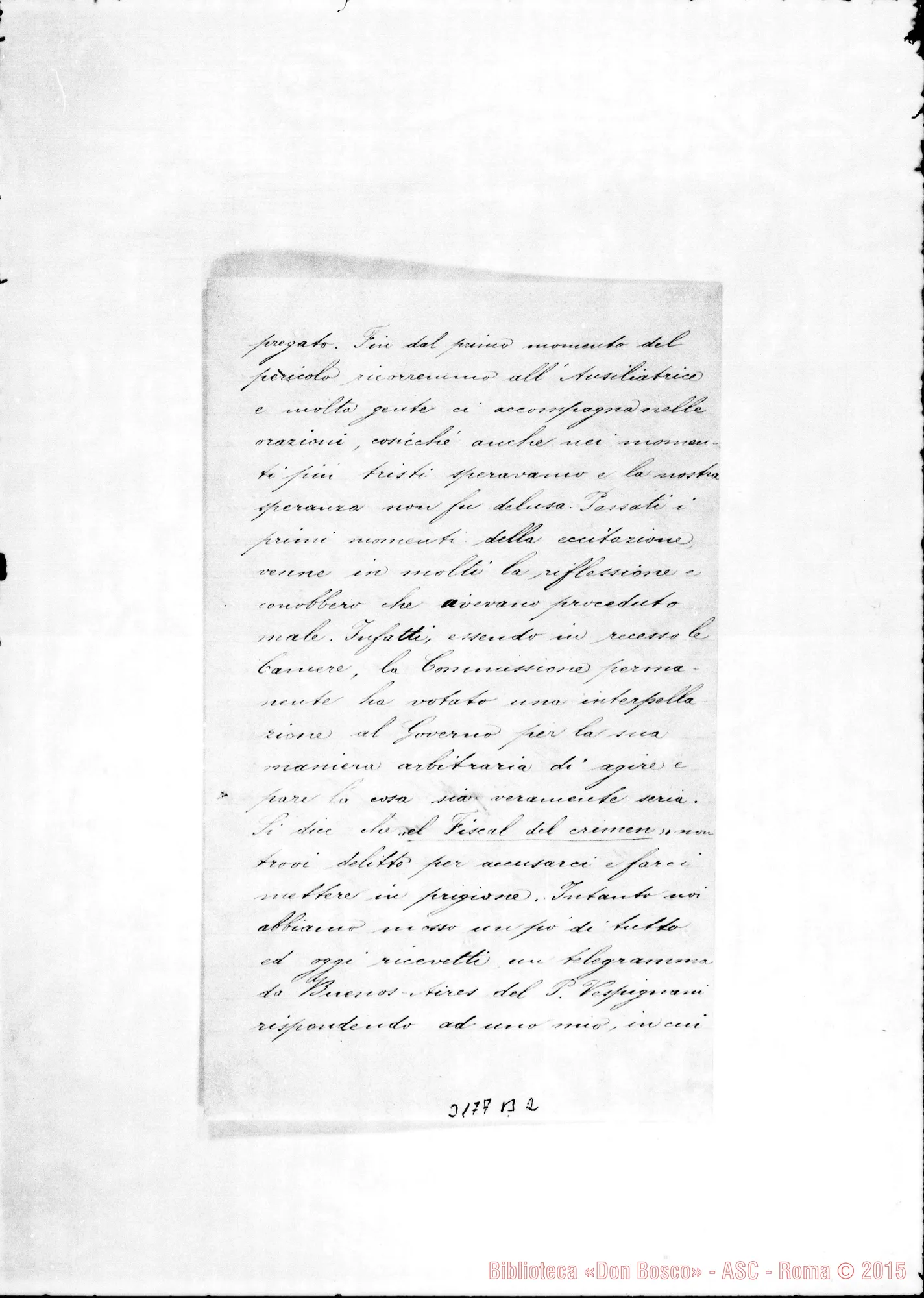 Fotogramma B 2 — Don Ambrogio Turriccia-Don Rua. Copia di lettera del 12-09-1902