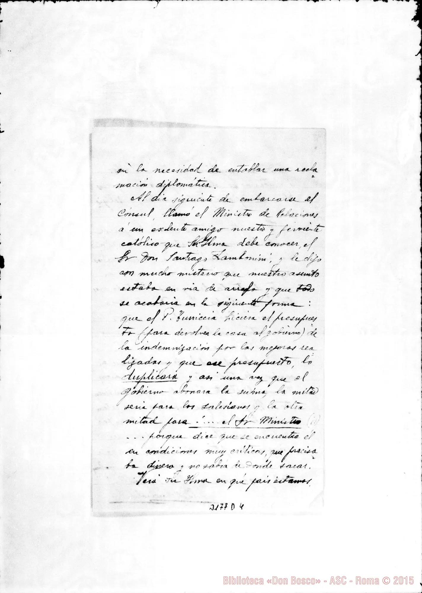 Fotogramma D 4 — Don Queirolo Pietro-Monsignor. Asunción, 12-10-1902