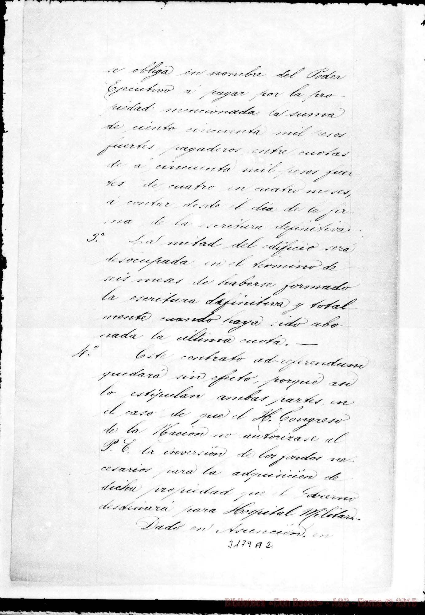 Fotogramma A 2 — Monsignor Cagliero-Ministro della Guerra. Copia Autogr. Rua