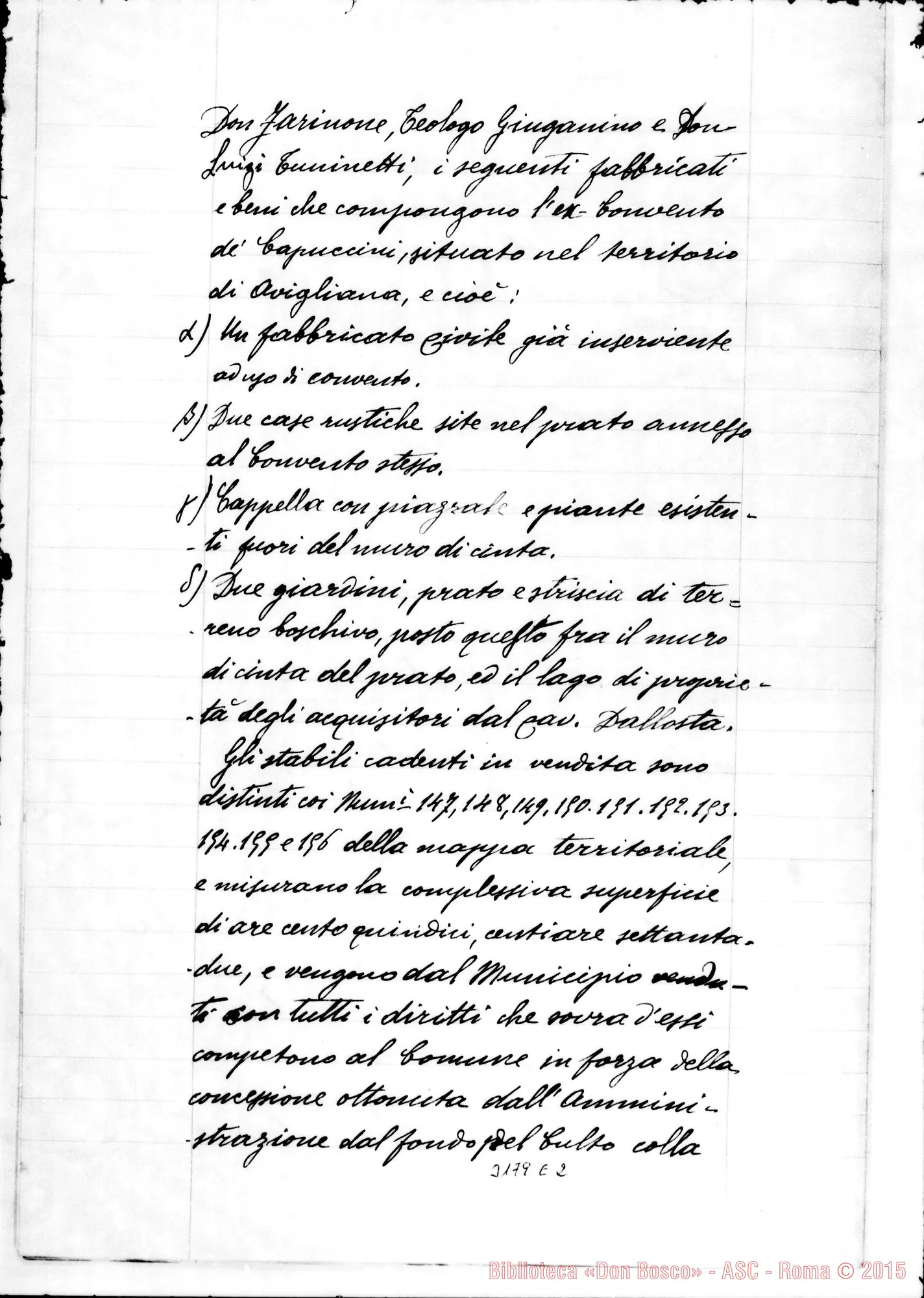 Fotogramma E 2 — Atto di vendita. Avigliana, 20-02-1888