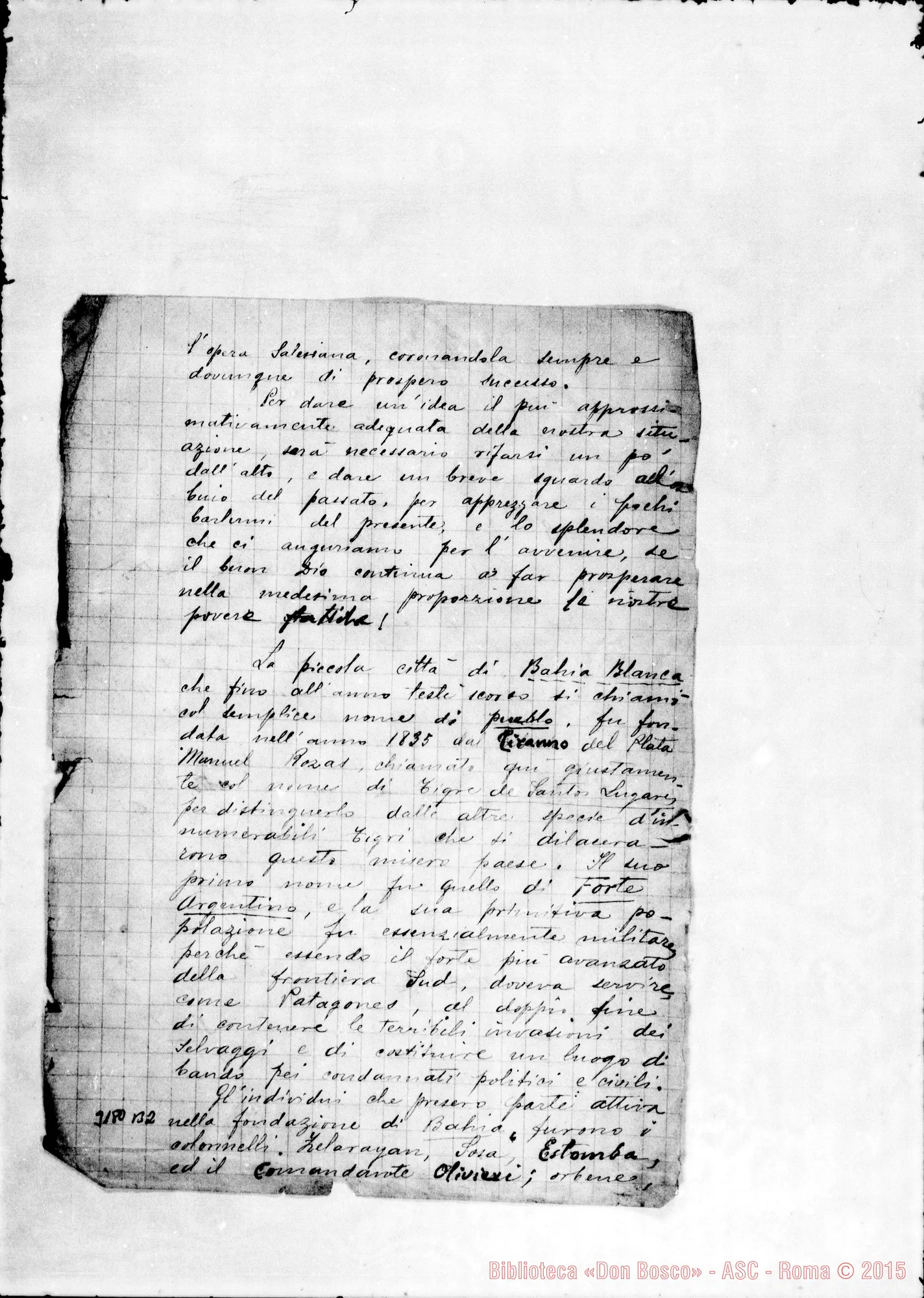Fotogramma B 2 — Don Carlo Dallera-Don Rua. Bahia Bianca, 20-04-1894