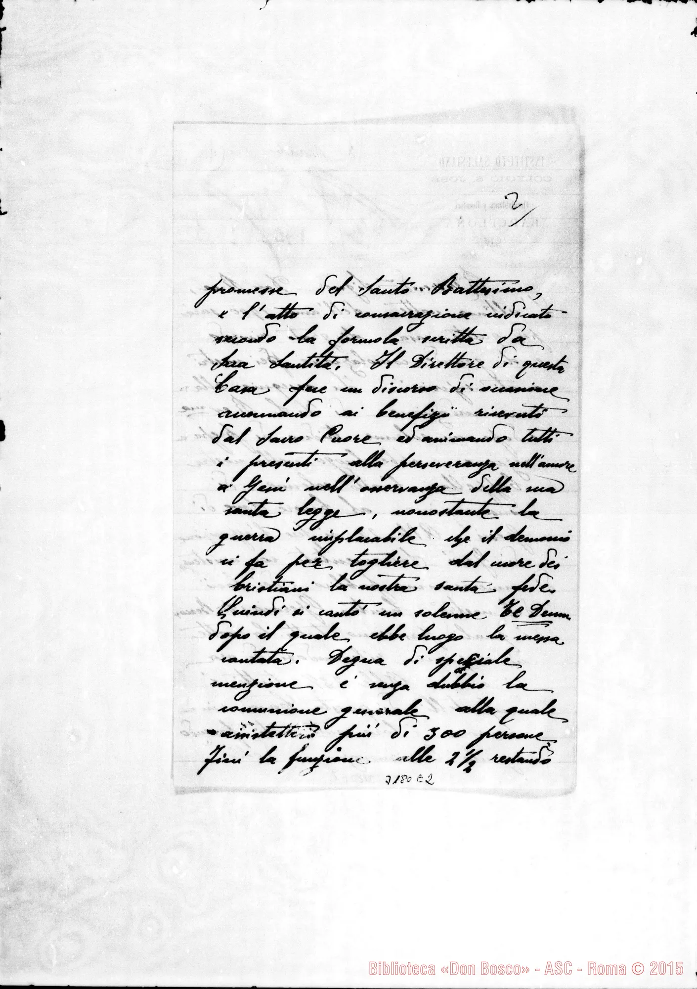 Fotogramma E 2 — D. Antonio Aime-Don Rua. Barcelona, 1-01-1901 Autogr. Rua