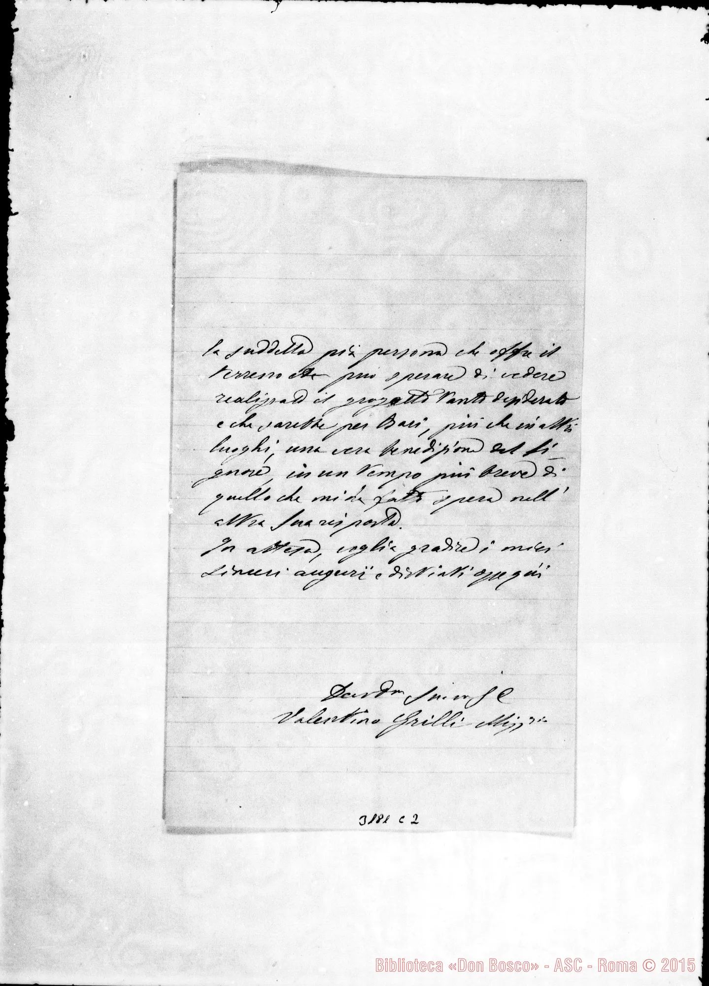 Fotogramma C 2 — Don Valentino Grilli-Don Rua. Ancona, 28-12-1894