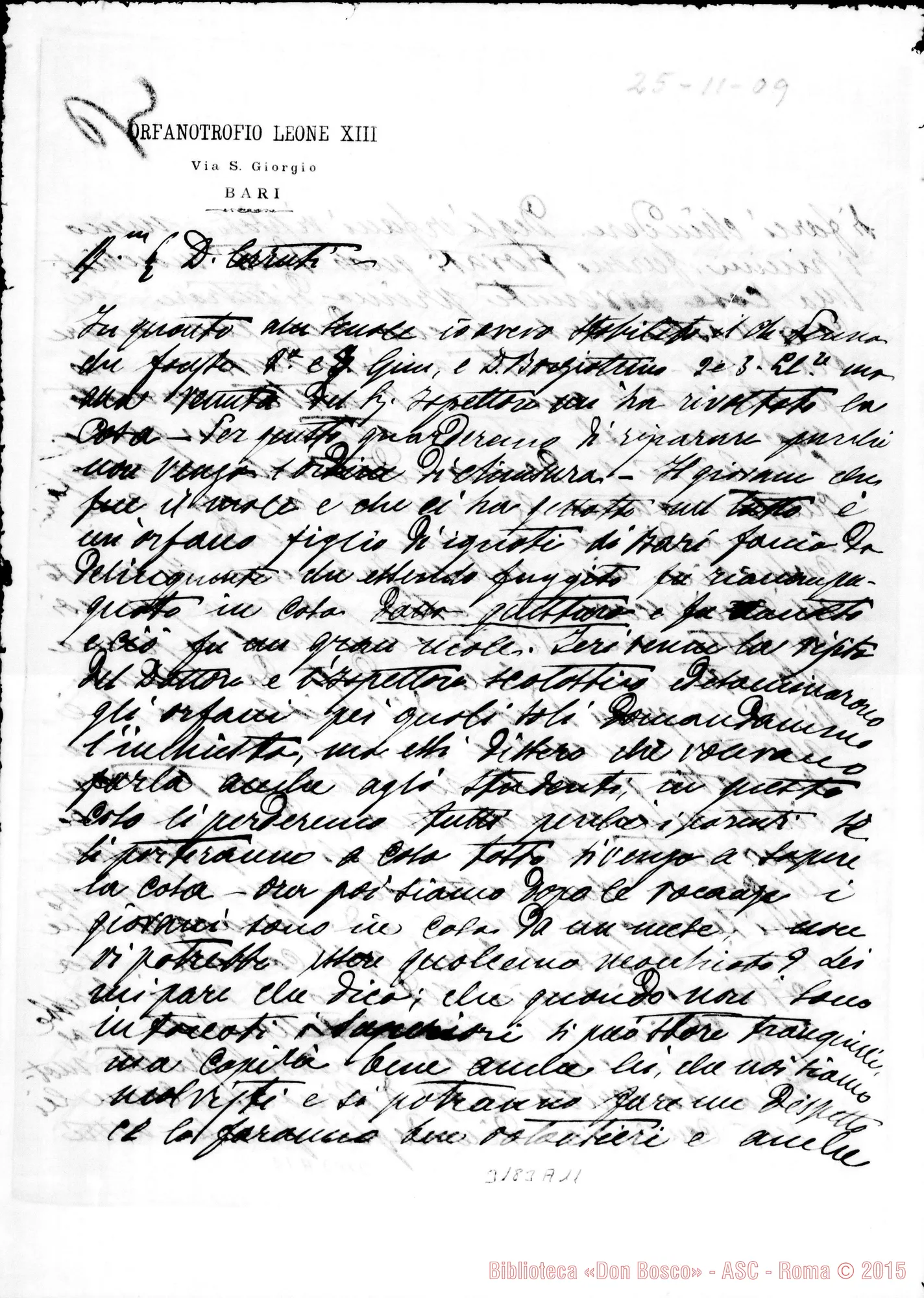 Fotogramma A 11 — Don Nardi Venerio-Don Cerruti. Bari, 25-11-1909