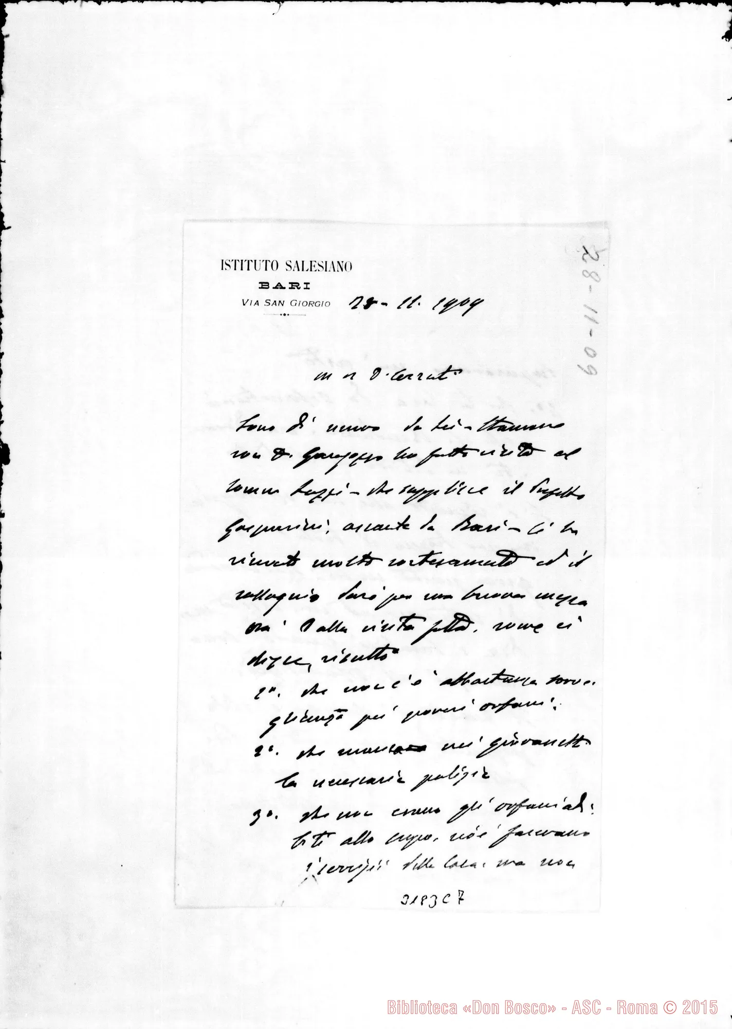 Fotogramma C 7 — Don Scappini-Don Cerruti. Bari, 28-11-1909