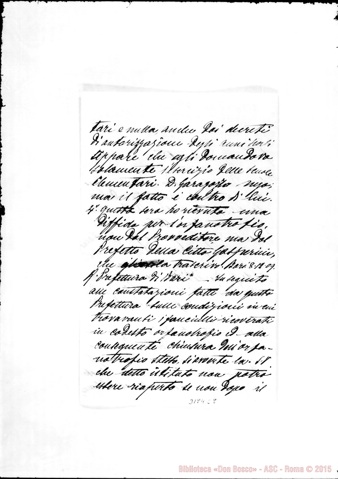 Fotogramma C 8 — Don Nardi-Don Cerruti. Bari, 9-12-1909