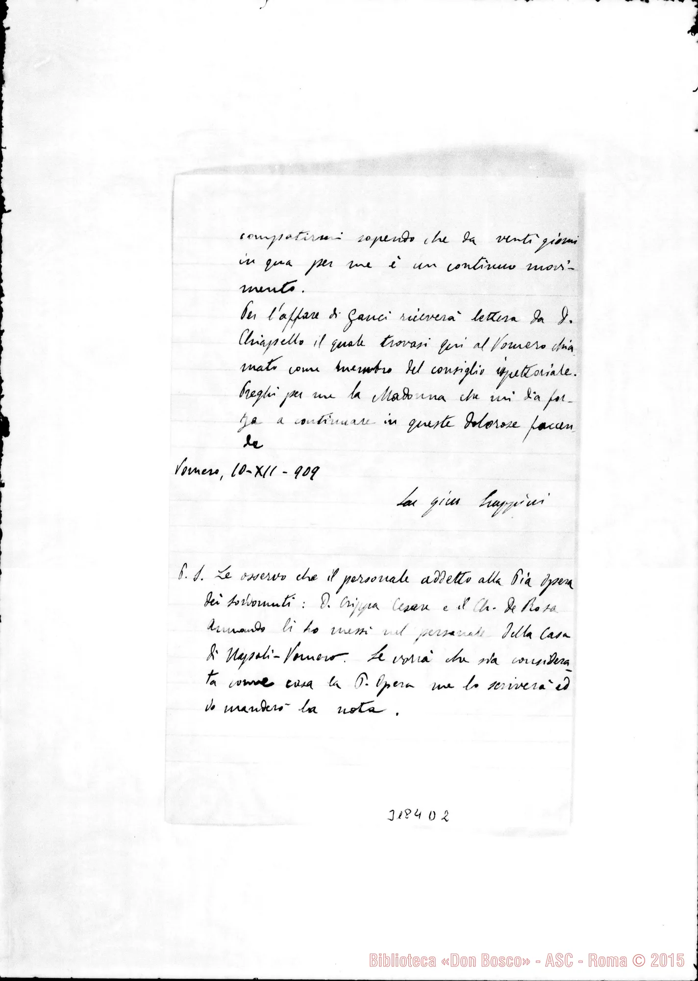Fotogramma D 2 — D. Scappini-Don Rinaldi, il 10-12-1909