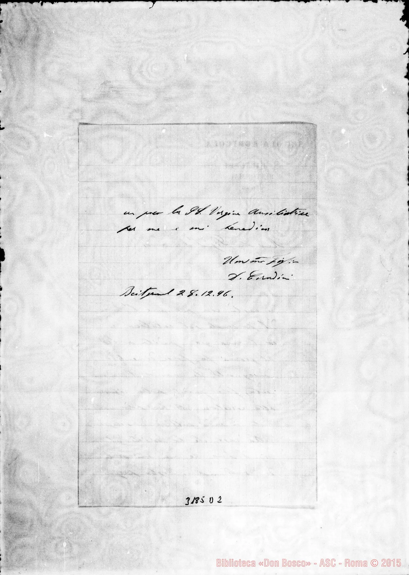Fotogramma D 2 — Don Coradini Ruggero-Don Durando. Beitgemal, 28-12-1896