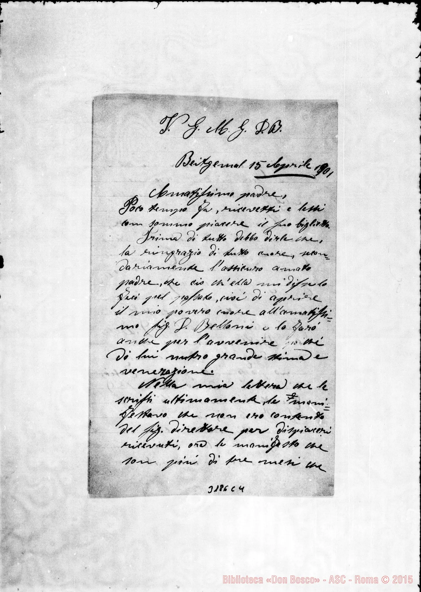 Fotogramma C 4 — Sig. Nalin Vittorio-Amatissimo Padre. Beitgemal, 15-04-1901
