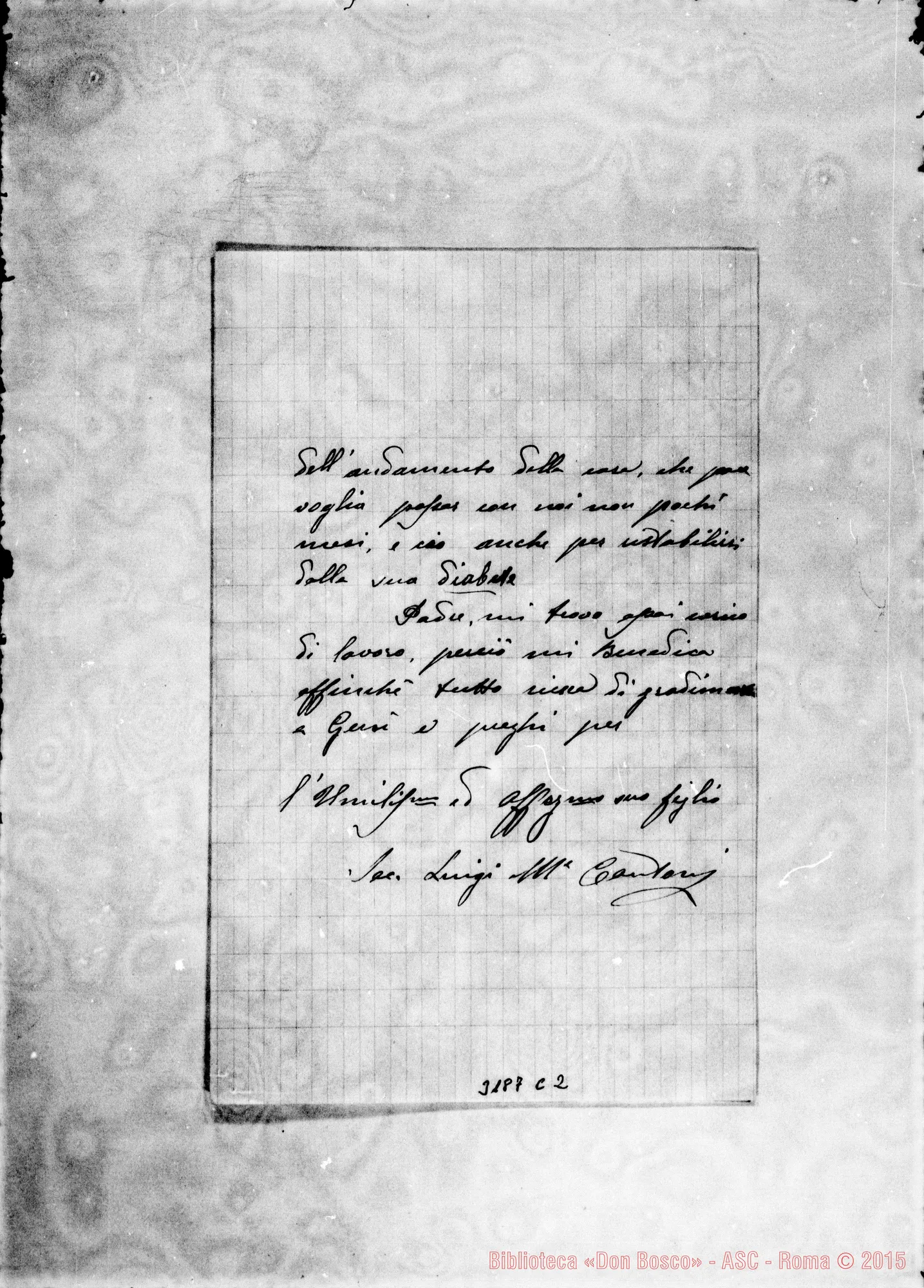 Fotogramma C 2 — Don Luigi M. Cantoni-Ispettore. Beitgemal, 16-06-1901